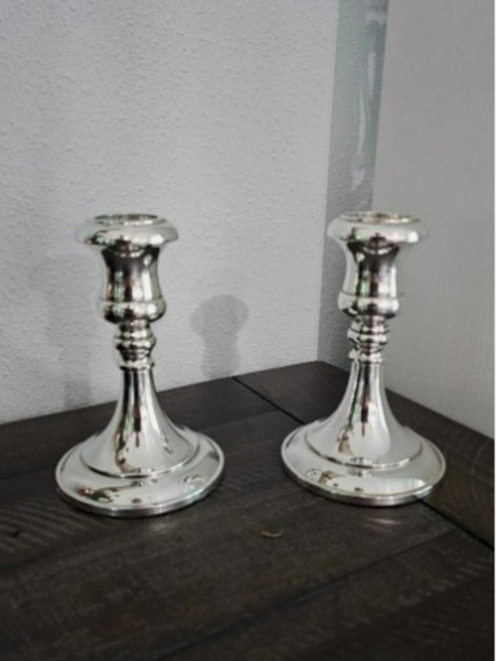 Vintage The Sheffield Silver Co Silverplated Candlestick Holders – Matching Pair